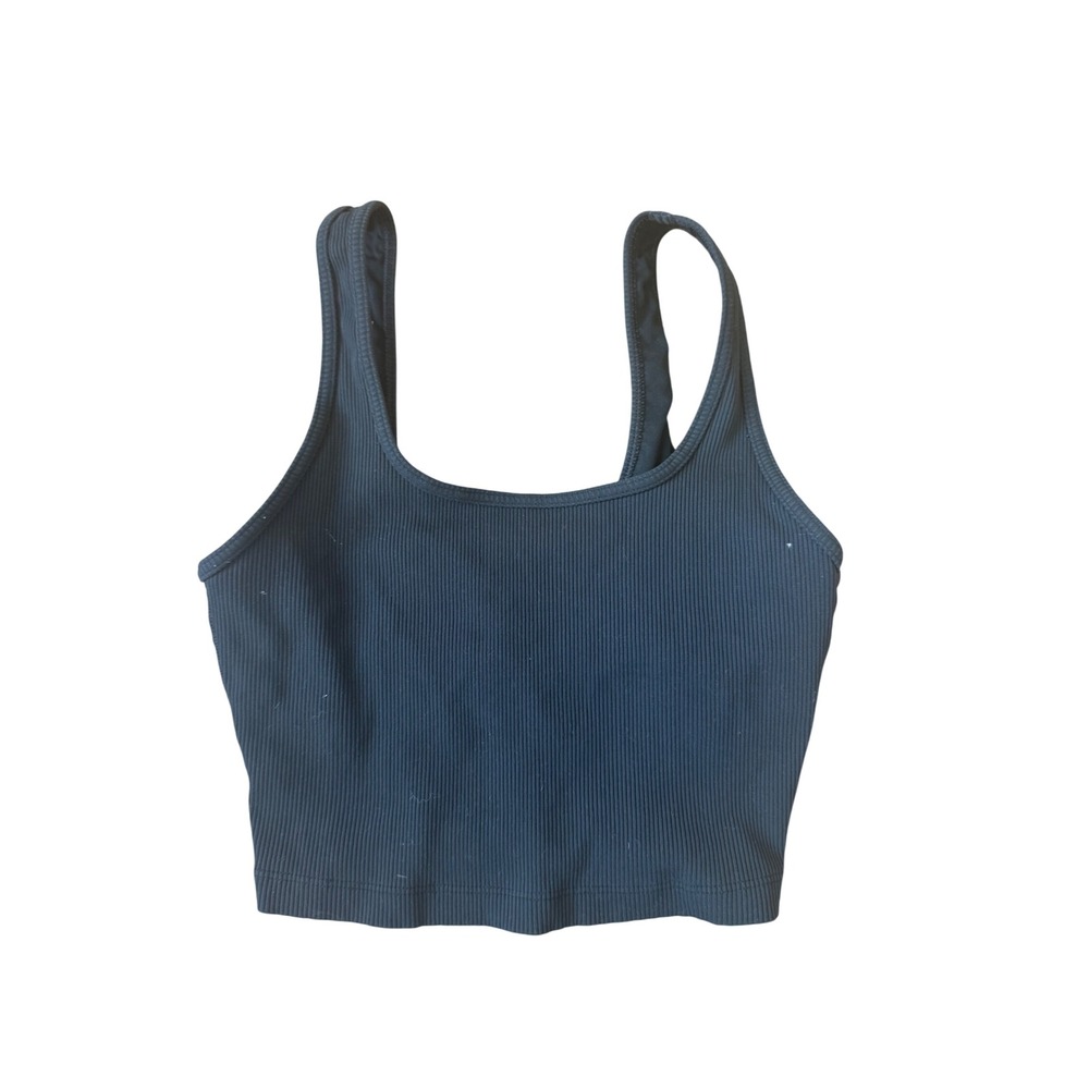 Aerie OFFLINE Ribbed Seamless Sports Bra Tank Top Black‎ Size Small S